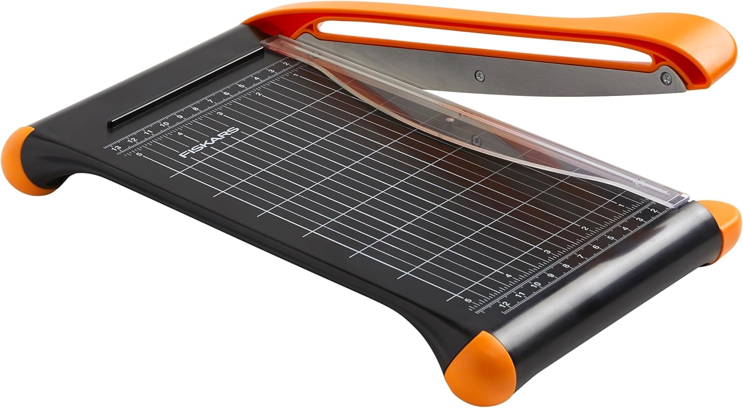 Fiskars Recycled Bypass Guillotine Paper Cutter – 9″ Cut Length – Craft Paper, Cardstock and Photo Trimmer – Suitable for Traveling – Self-Sharpening Blade