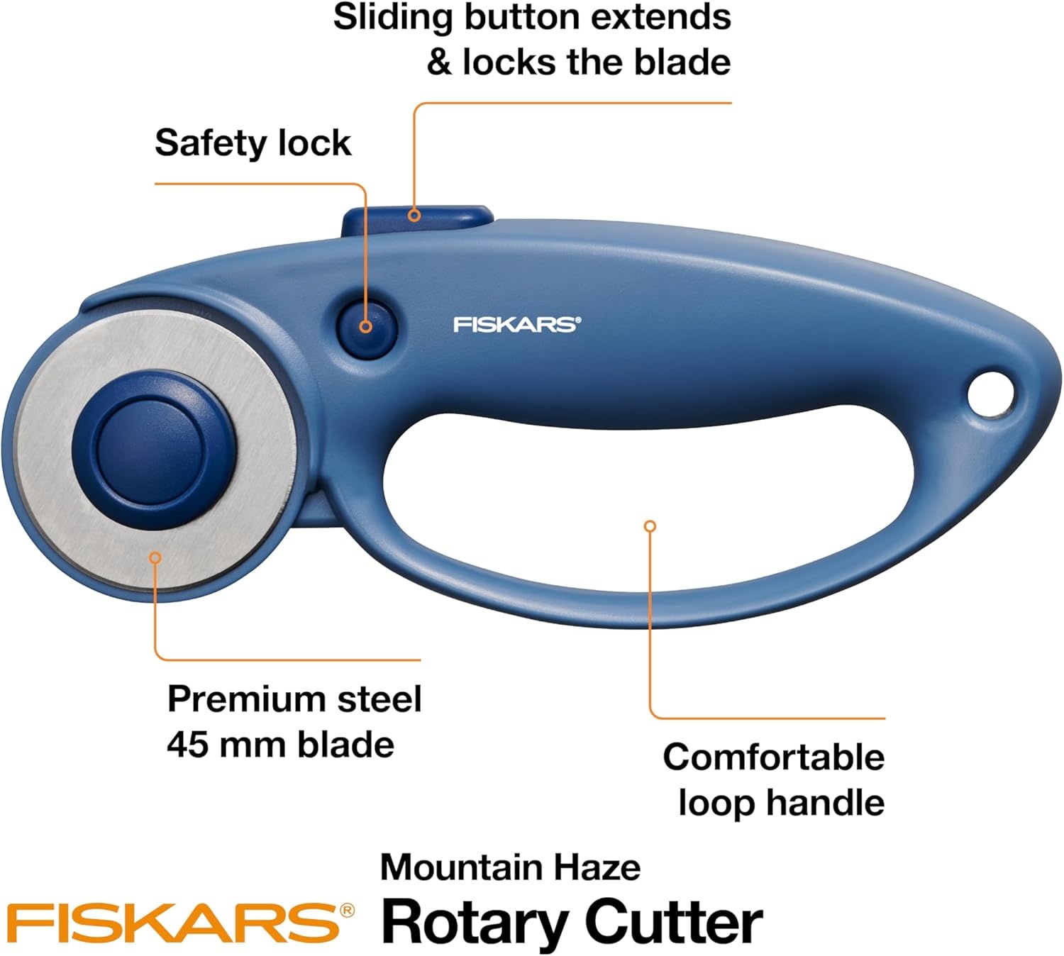Fiskars Easy Change Stick Rotary Cutter (45 mm) White(Blue)