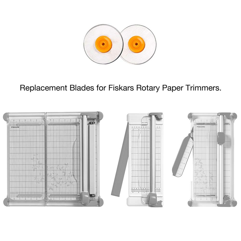 Fiskars 28mm Replacement Titanium Rotary Cutter Blades (2-Pack) – Style F – Compatible with Fiskars 28mm Rotary Paper Cutters(Style F – 28mm)