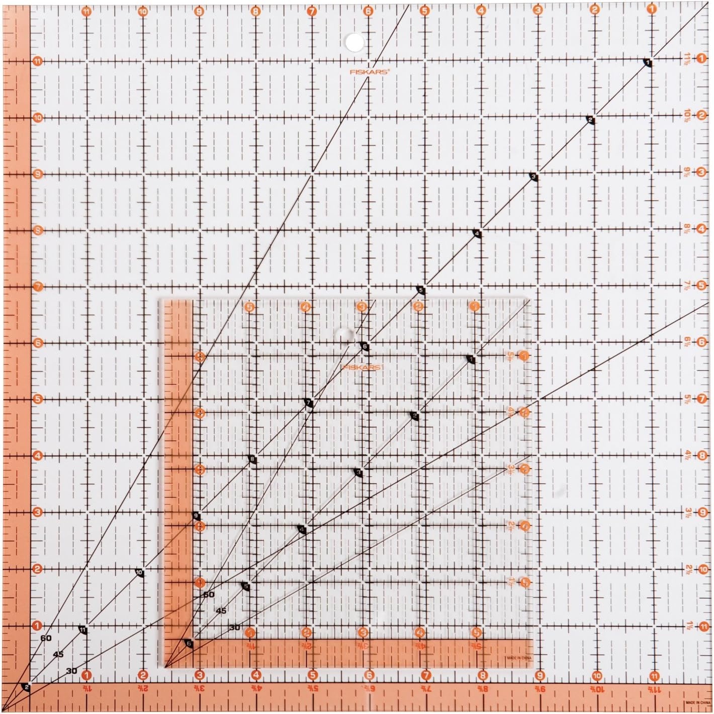 Fiskars Square Acrylic Ruler Set (187210-1001)