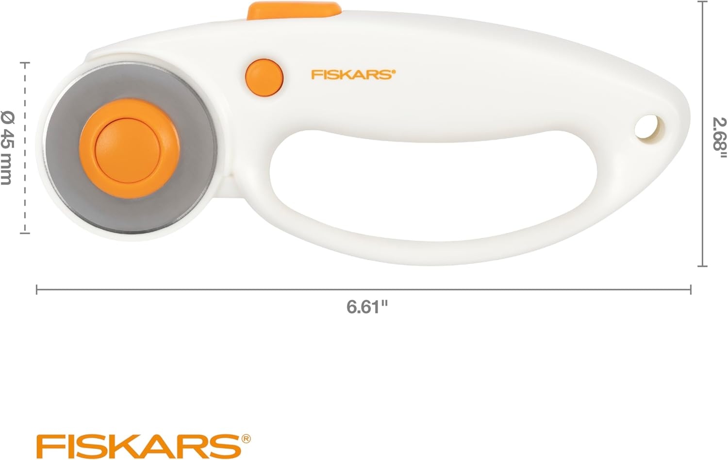 Fiskars Loop Rotary Cutter, Explore Collection Ultra Lilac, Precision-Ground Steel Blade for Fabric, Felt and Vinyl, 45mm(Standard)