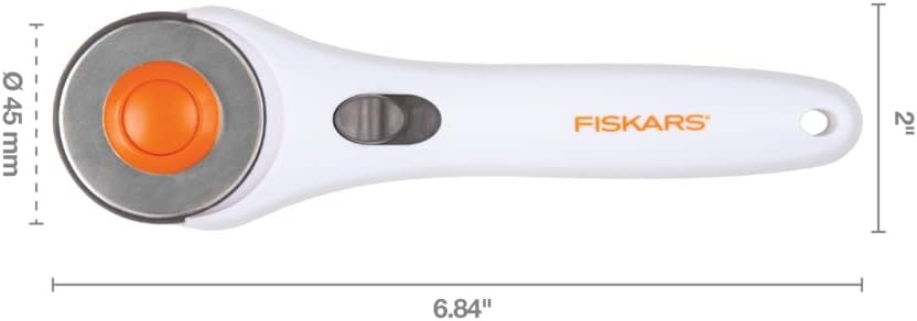 Fiskars Loop Rotary Cutter, Explore Collection Ultra Lilac, Precision-Ground Steel Blade for Fabric, Felt and Vinyl, 45mm(Standard Stick)