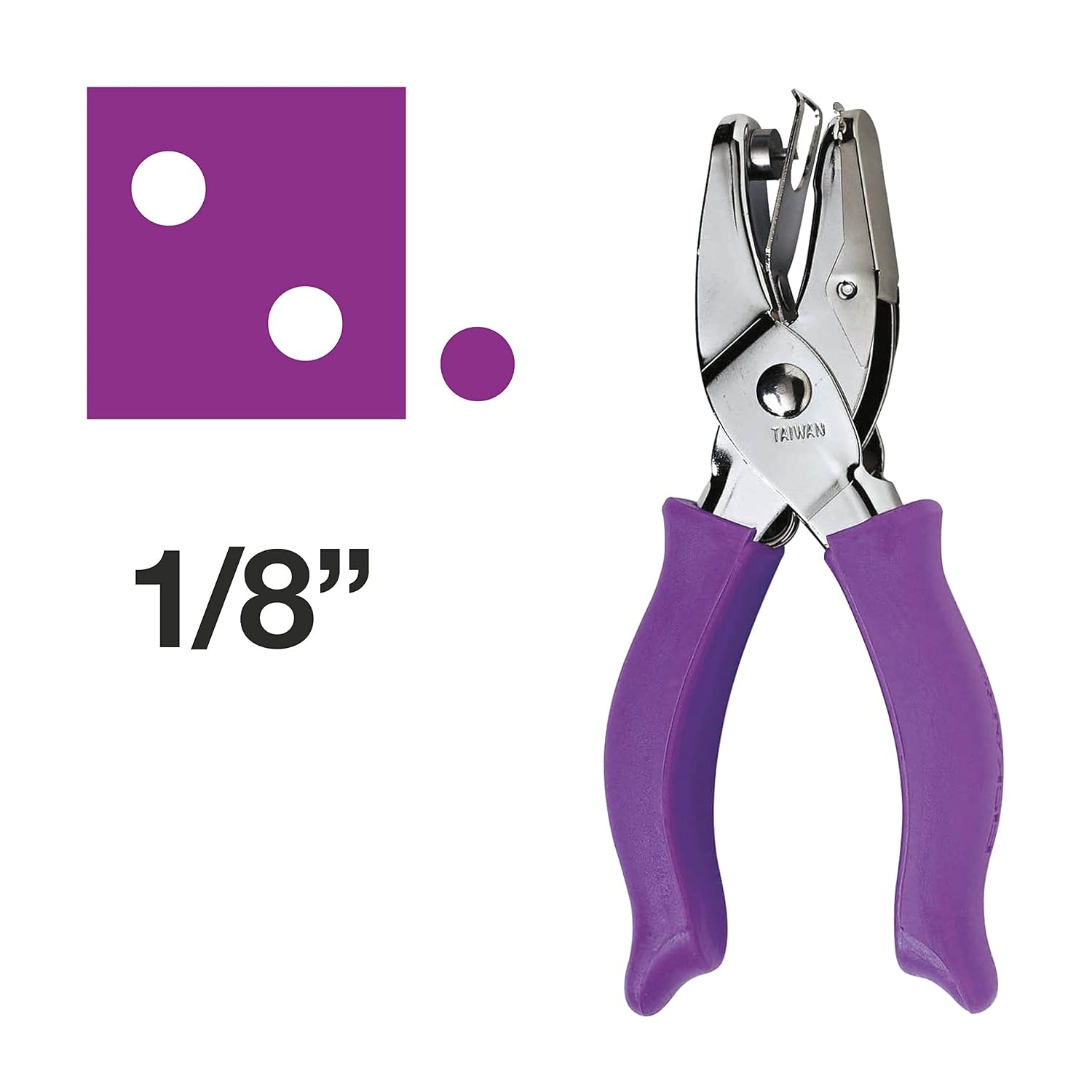 Fiskars 1/16 Inch Hand Punch, Circle, Purple(1/8 in Circle)