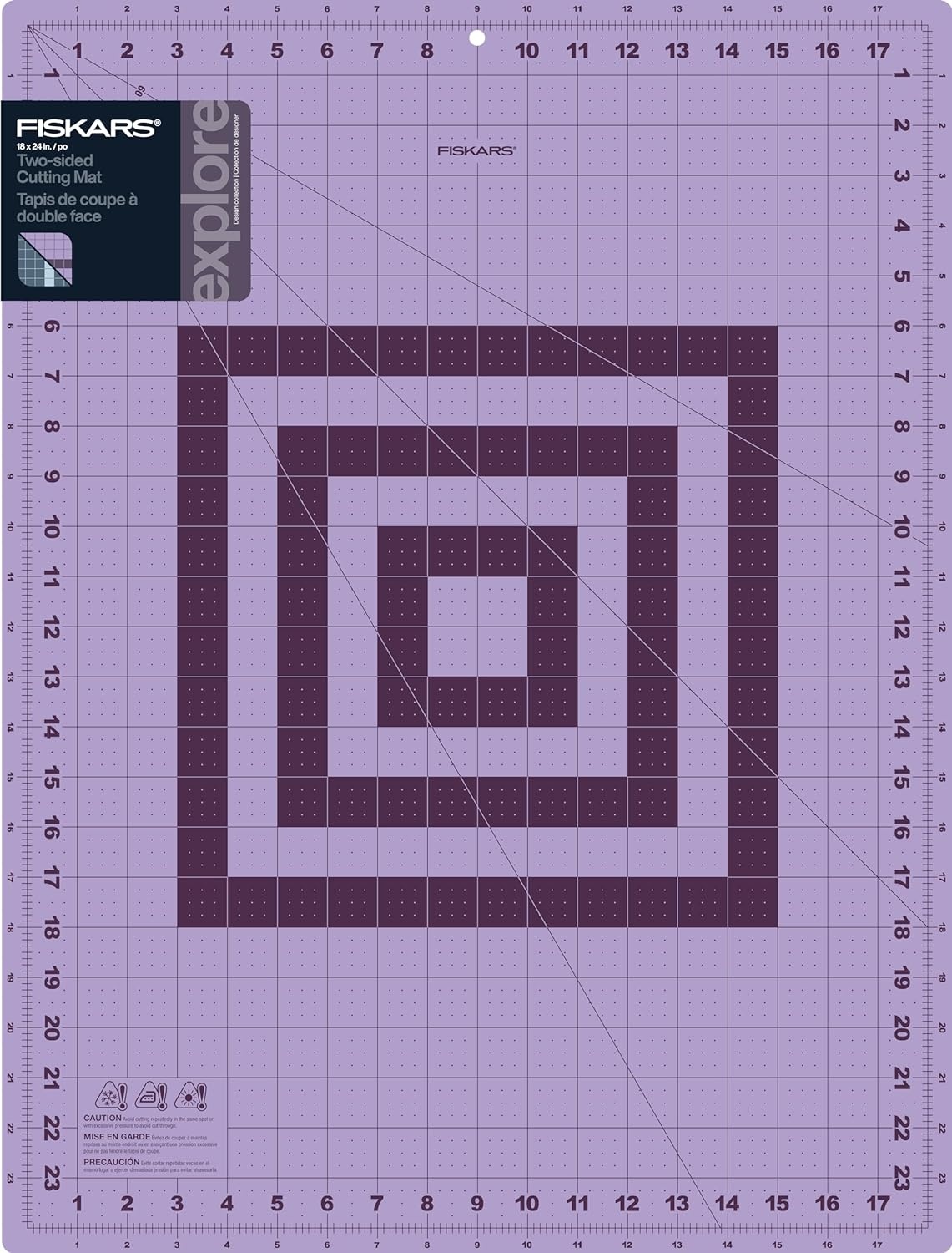 Fiskars Self Healing Cutting Mat for Quilting, Arts and Crafts, 18″ x 24″ Grid, Sewing Mat, Craft Cutting Board, Sewing Supplies and Quilting Tools(Lilac)
