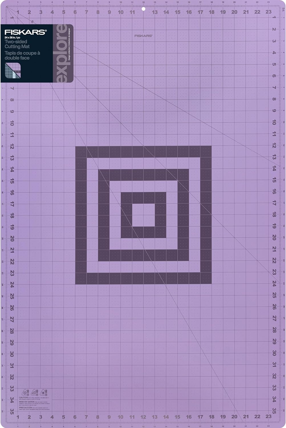 Fiskars Self Healing Cutting Mat for Quilting, Arts and Crafts, 18″ x 24″ Grid, Sewing Mat, Craft Cutting Board, Sewing Supplies and Quilting Tools(Lilac)