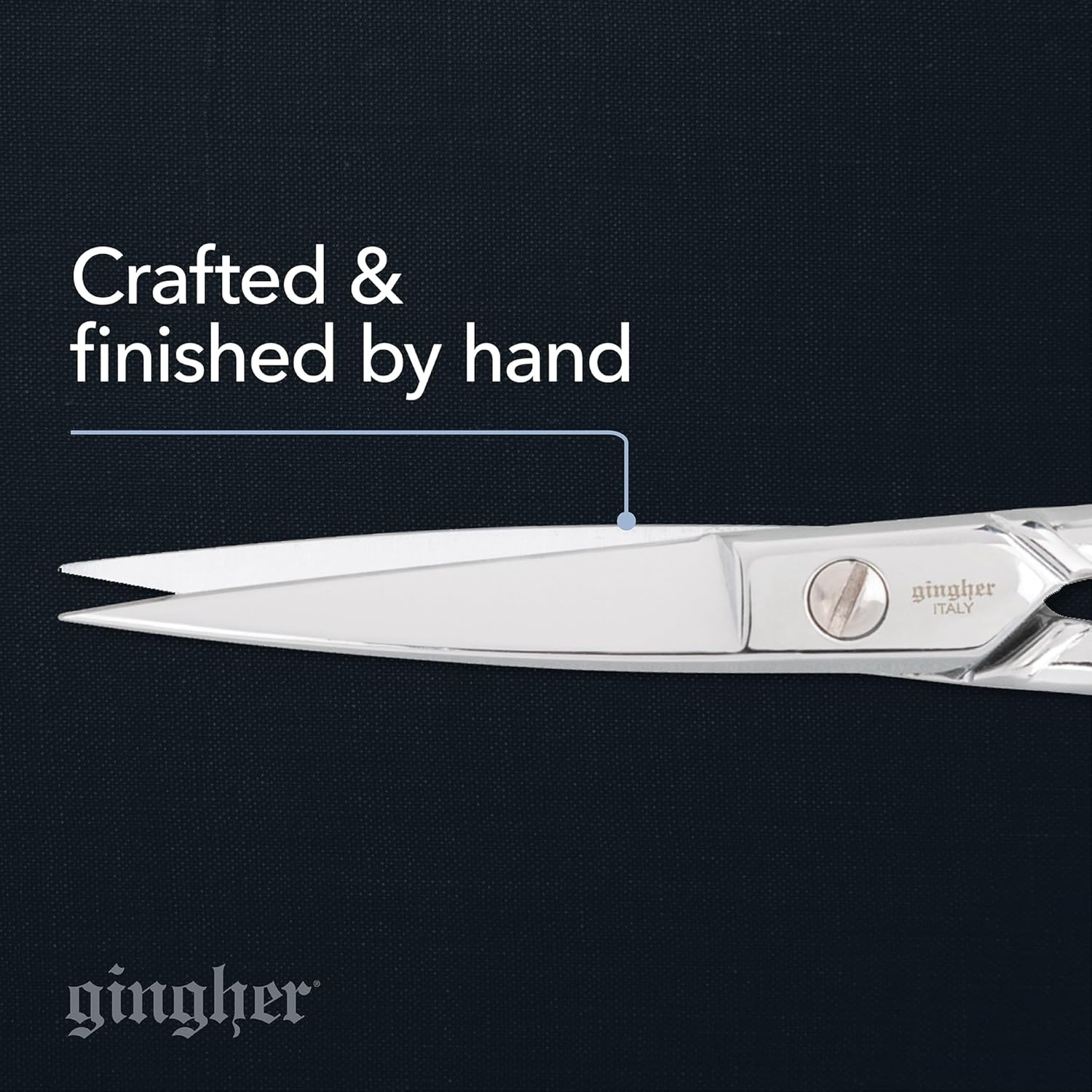 Gingher 4″ Embroidery Scissors, Precision Craft Scissors, Hand-Tuned Blades & Double Loop Handle, Chrome Plated Nickel Finish(4″ Embroidery)