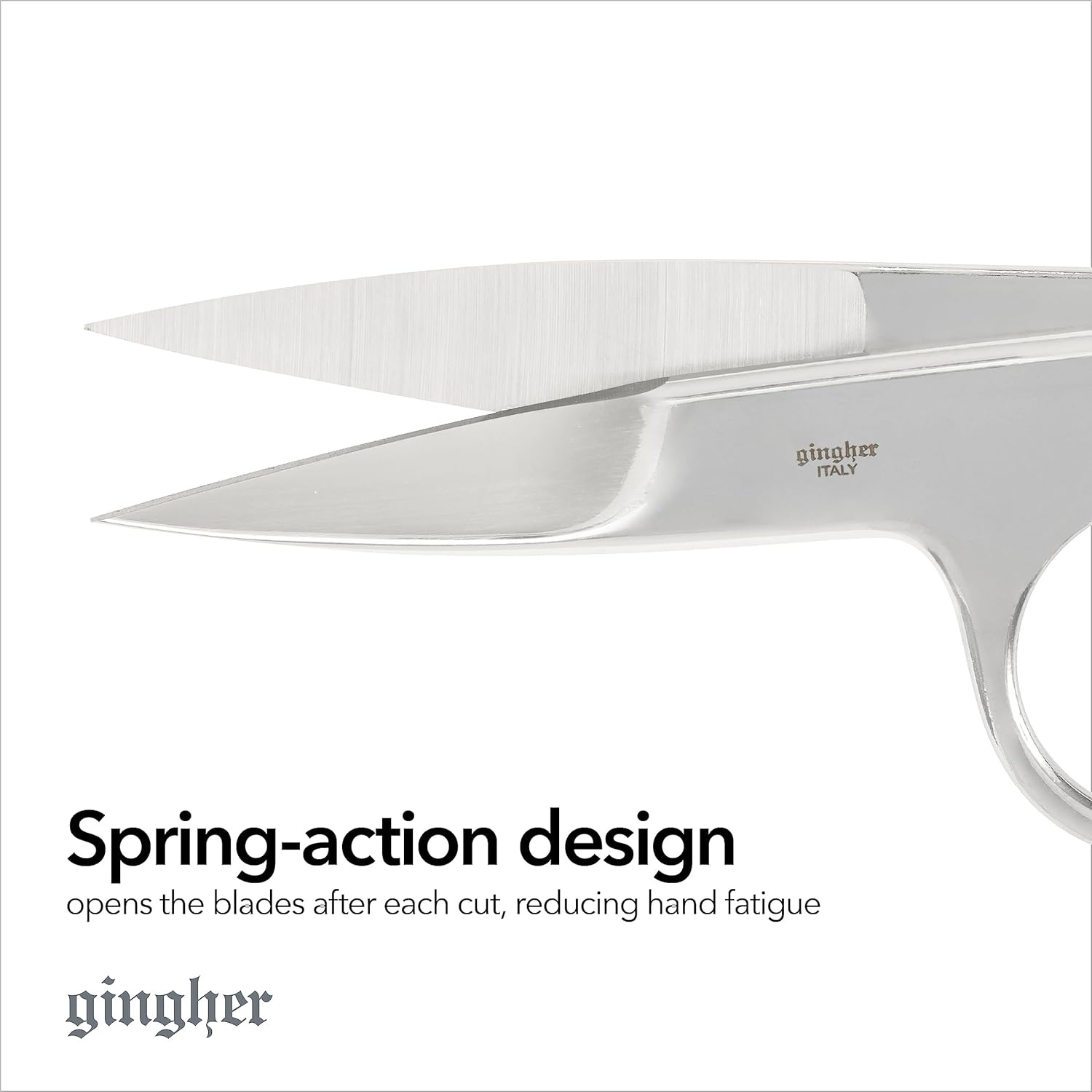 Gingher 4″ Embroidery Scissors, Precision Craft Scissors, Hand-Tuned Blades & Double Loop Handle, Chrome Plated Nickel Finish(4.5″ Thread Nippers)