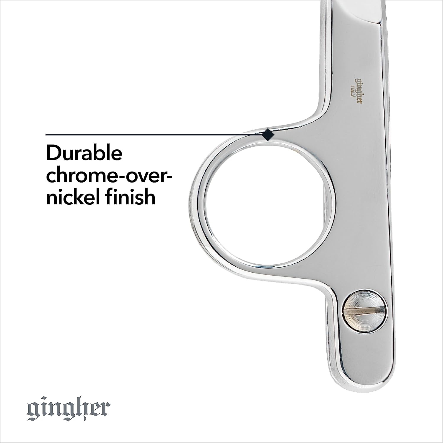 Gingher 4″ Embroidery Scissors, Precision Craft Scissors, Hand-Tuned Blades & Double Loop Handle, Chrome Plated Nickel Finish(4.5″ Thread Nippers)