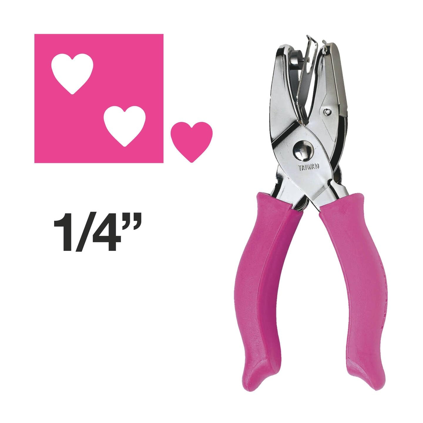 Fiskars 1/16 Inch Hand Punch, Circle, Purple(1/4 in Heart)