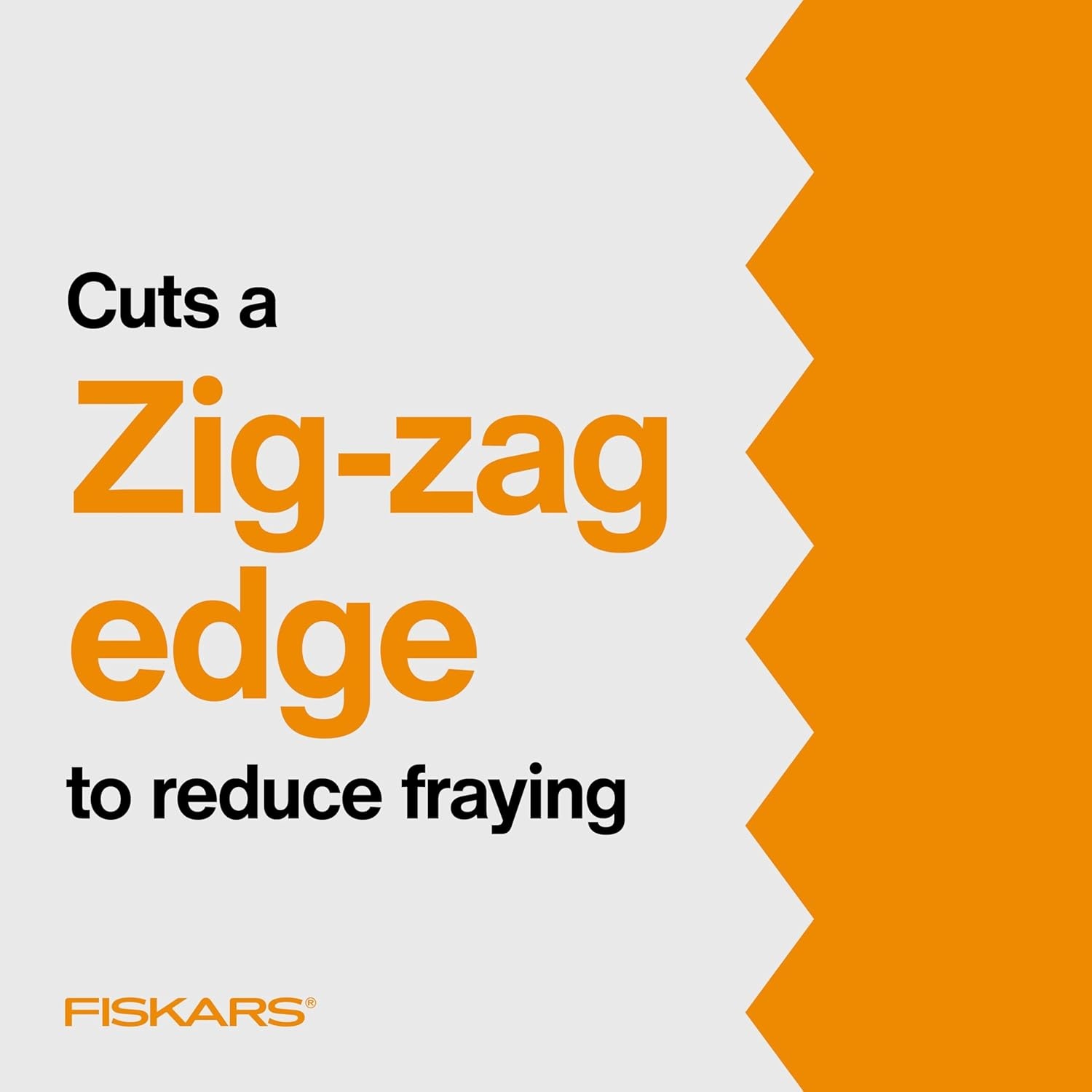 Fiskars Pinking Shears, Zig-Zag Edge, Stainless Steel Blades, Precision Cuts for Sewing, Easy Action Spring Assist Fabric Scissors
