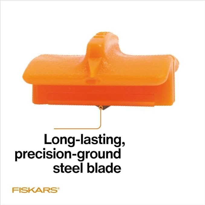 Fiskars Trimmer Replacement Blades, Precision-Ground Steel for Clean Cuts, Refill Carriage for 9″ & 12″ Personal Trimmers, Two Pack, Orange(2-Pack)