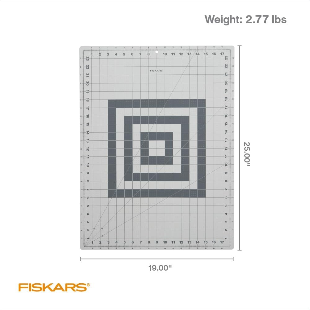 Fiskars 24″ x 36″ Self Healing Cutting Mat for Quilting & Sewing, 3-Pack(Gray)