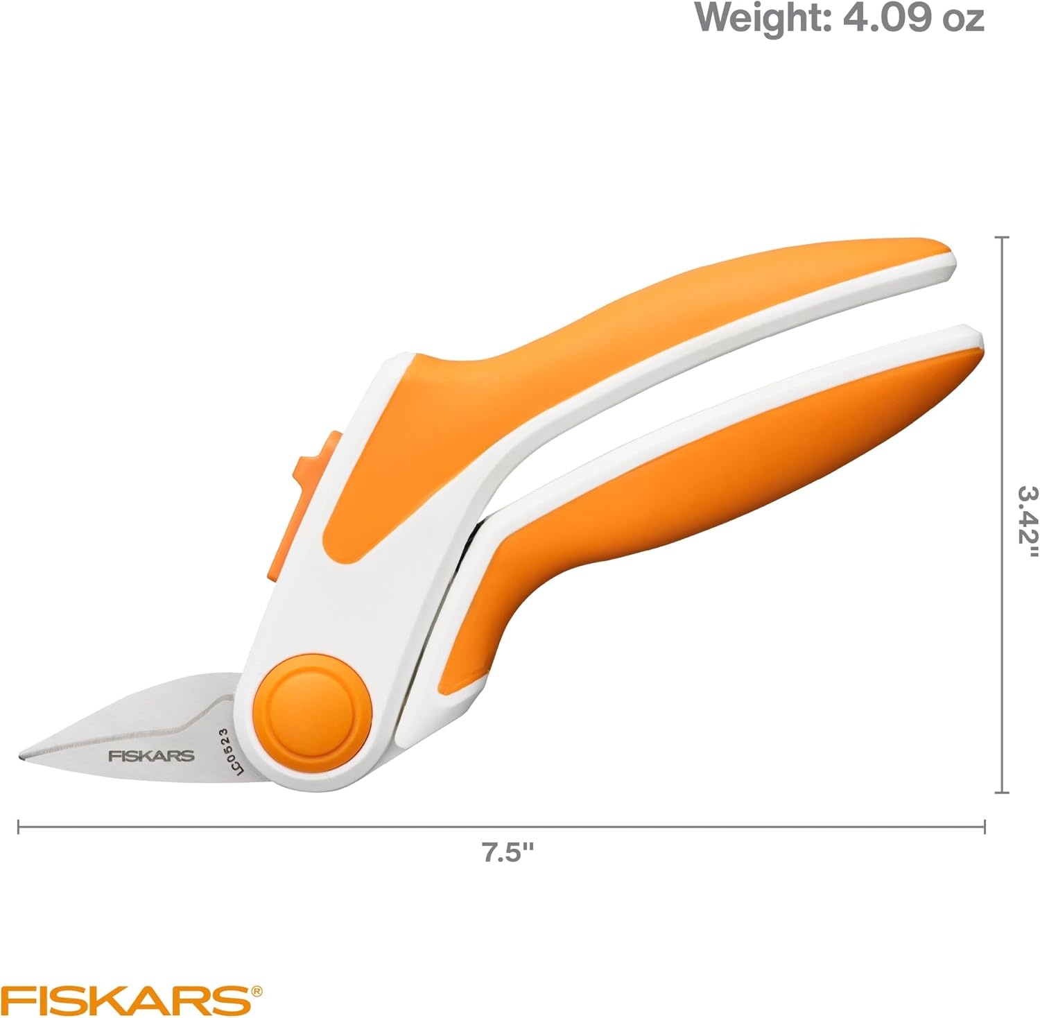 Fiskars EasyAction Rag Quilt Snips, Spring Assist Serrated Fabric Scissors