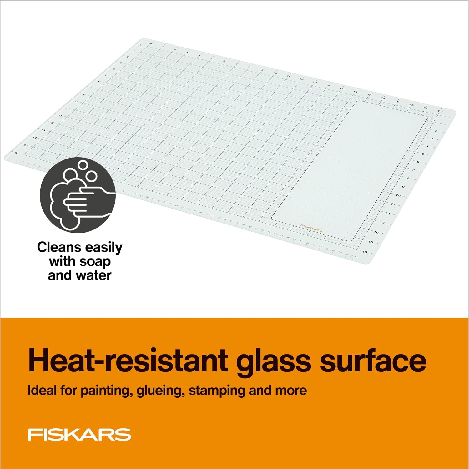 Fiskars Glass Craft Mat, 18″ x 24″(Clear)