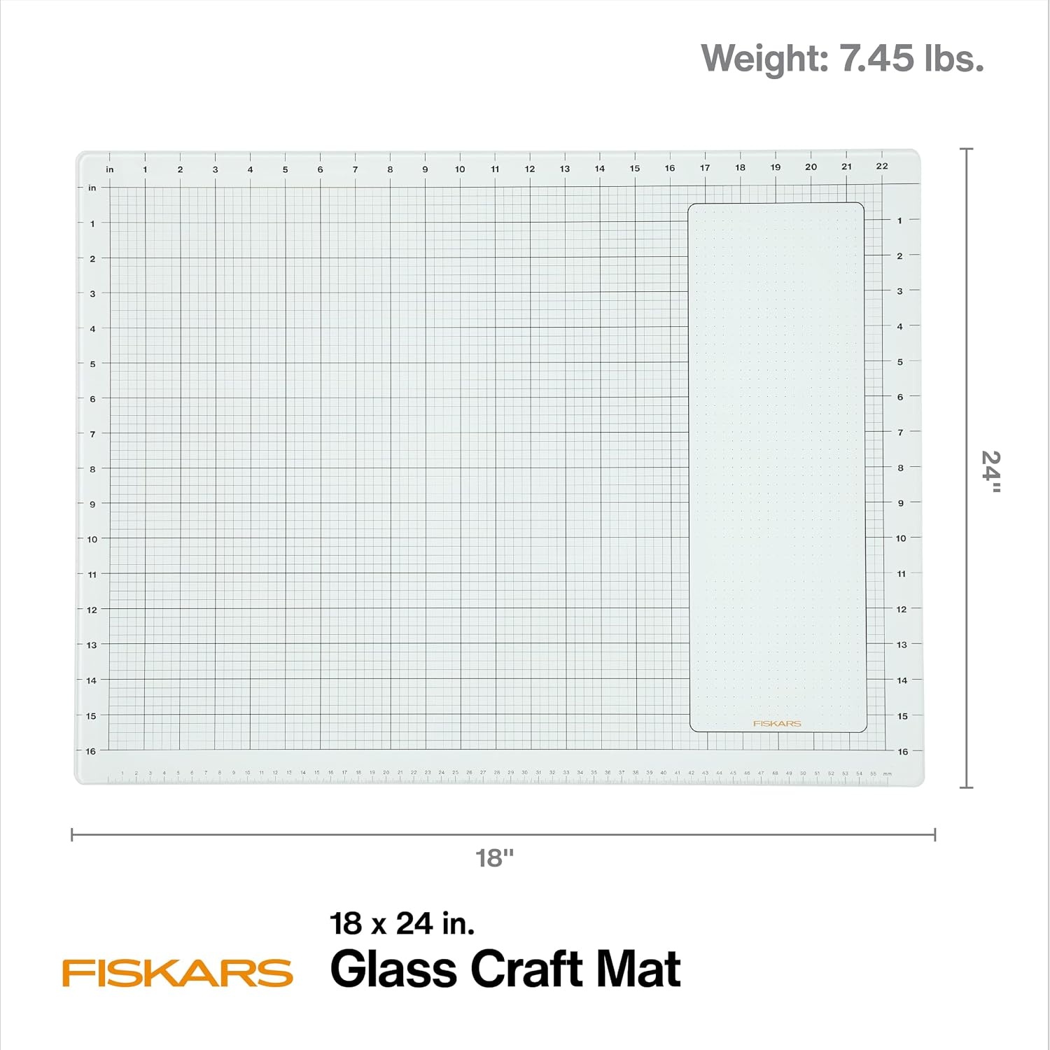 Fiskars Glass Craft Mat, 18″ x 24″(Clear)