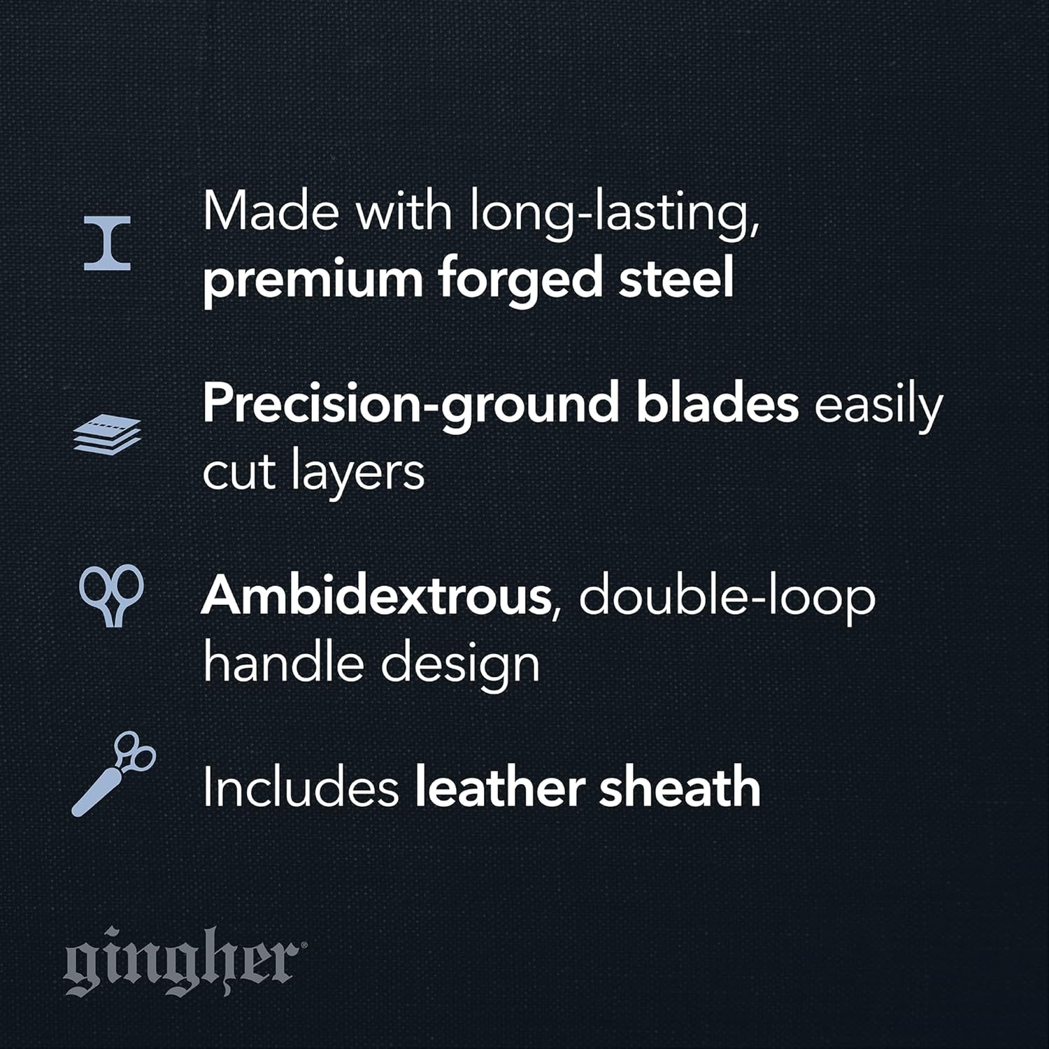 Gingher 4″ Embroidery Scissors, Precision Craft Scissors, Hand-Tuned Blades & Double Loop Handle, Chrome Plated Nickel Finish(4″ Curved Scissors)
