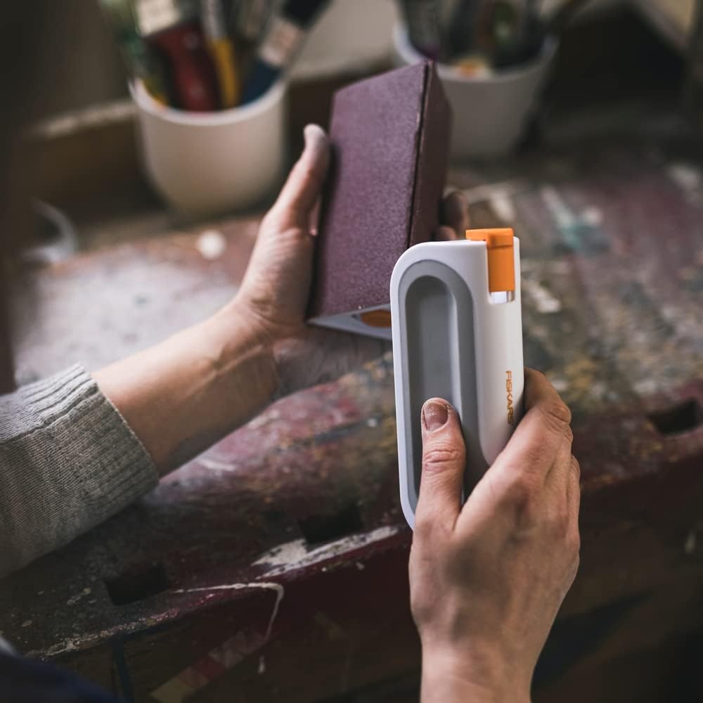 Fiskars DIY Sanding Block, Large, White/Grey