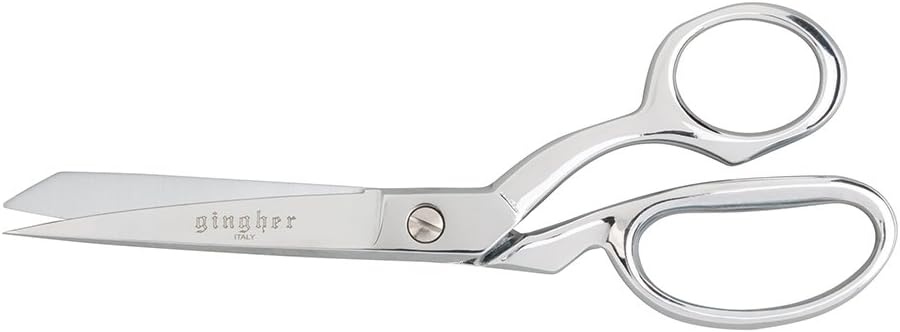 Gingher 8-Inch Micro-Serrated Edge Knife Edge Dressmaker’s Shears, Blunt Tip