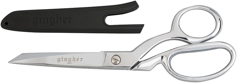 Gingher 8-Inch Micro-Serrated Edge Knife Edge Dressmaker’s Shears, Blunt Tip