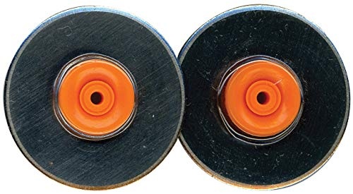 Fiskars 28mm Replacement Titanium Rotary Cutter Blades (2-Pack) – Style F – Compatible with Fiskars 28mm Rotary Paper Cutters(Style F – Titanium – 28mm)