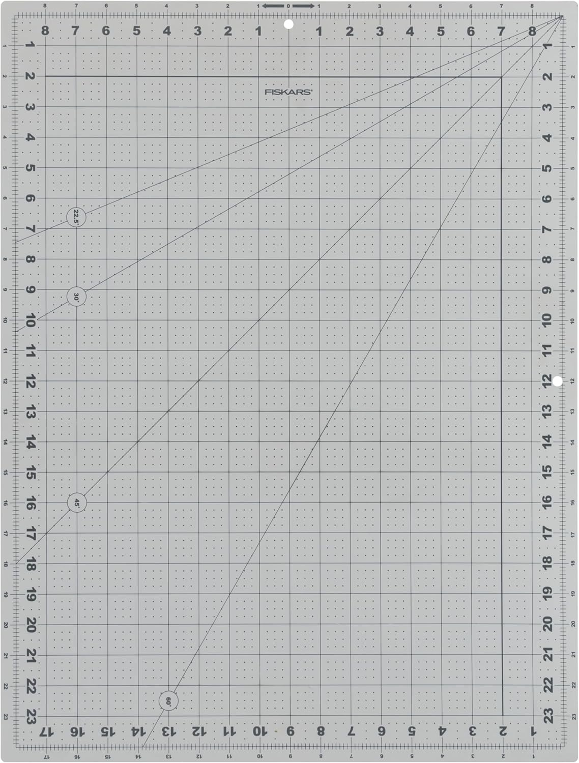 Fiskars Self Healing Cutting Mat with Grid for Sewing, Quilting, and Crafts – 24″ x 36 Grid Lilac/Mountain Haze(Gray W/Shapes)