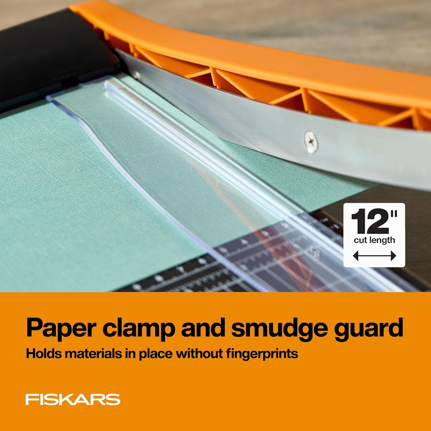 Fiskars Recycled Bypass Guillotine Paper Cutter, 12″ Cut Length, Self-Sharpening, Paper Trimmer for Crafting and Scrapbooking, Arts and Crafts Supplies, Photo Cutter with 30% Recycled Materials