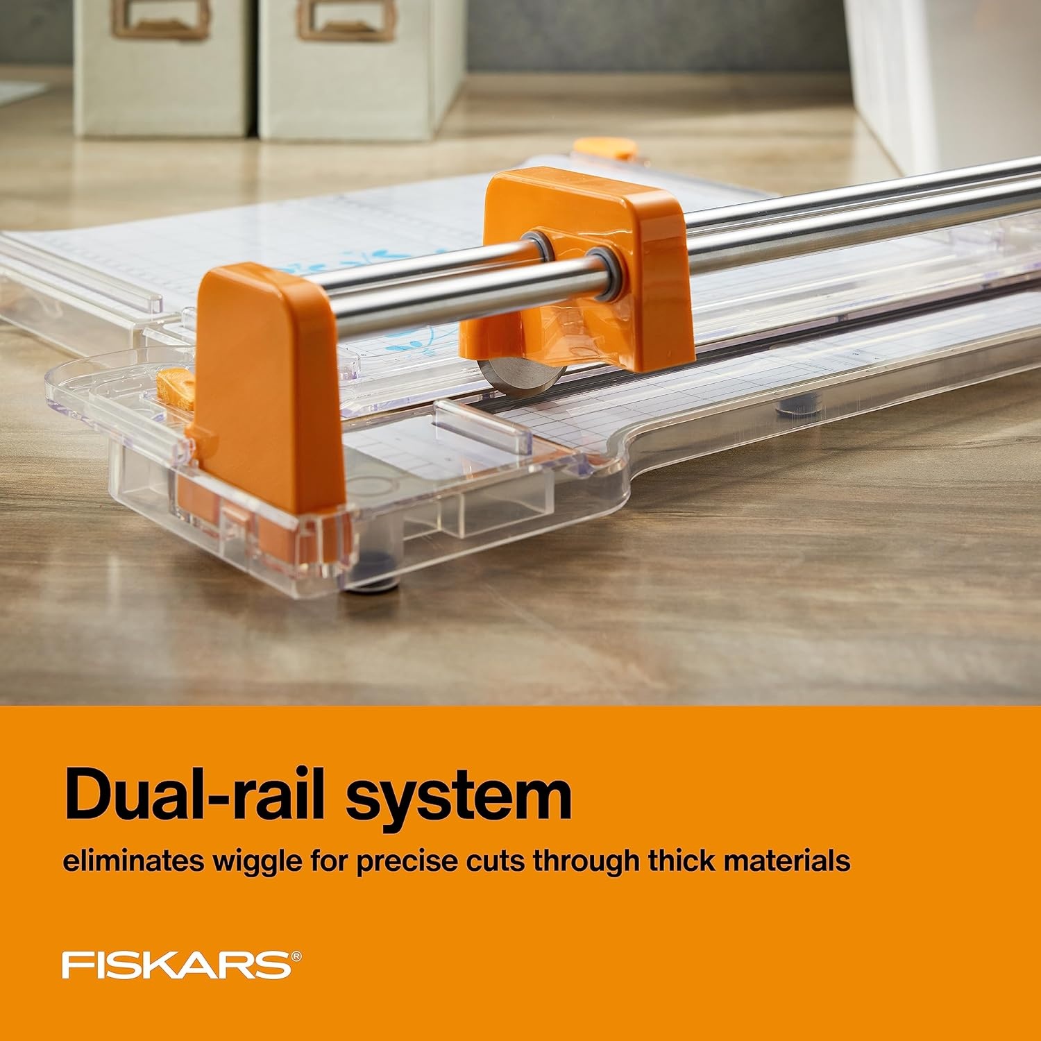 Fiskars ProCision Rotary Bypass Paper Trimmer, 12″ Cut Length, Self-Sharpening, Paper Trimmer for Crafting and Scrapbooking, Arts and Crafts Supplies, Photo Cutter