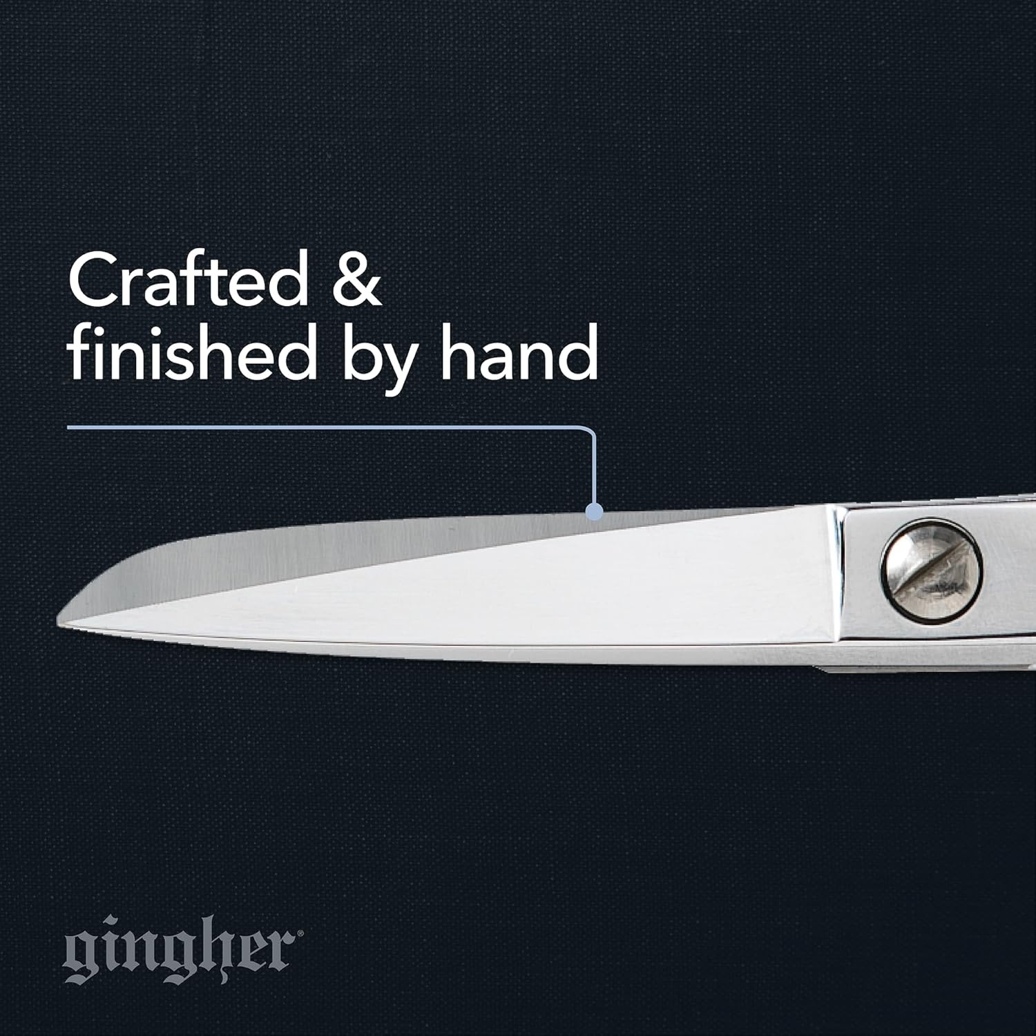 Gingher 4″ Embroidery Scissors, Precision Craft Scissors, Hand-Tuned Blades & Double Loop Handle, Chrome Plated Nickel Finish(5″ Knife Edge Sewing)