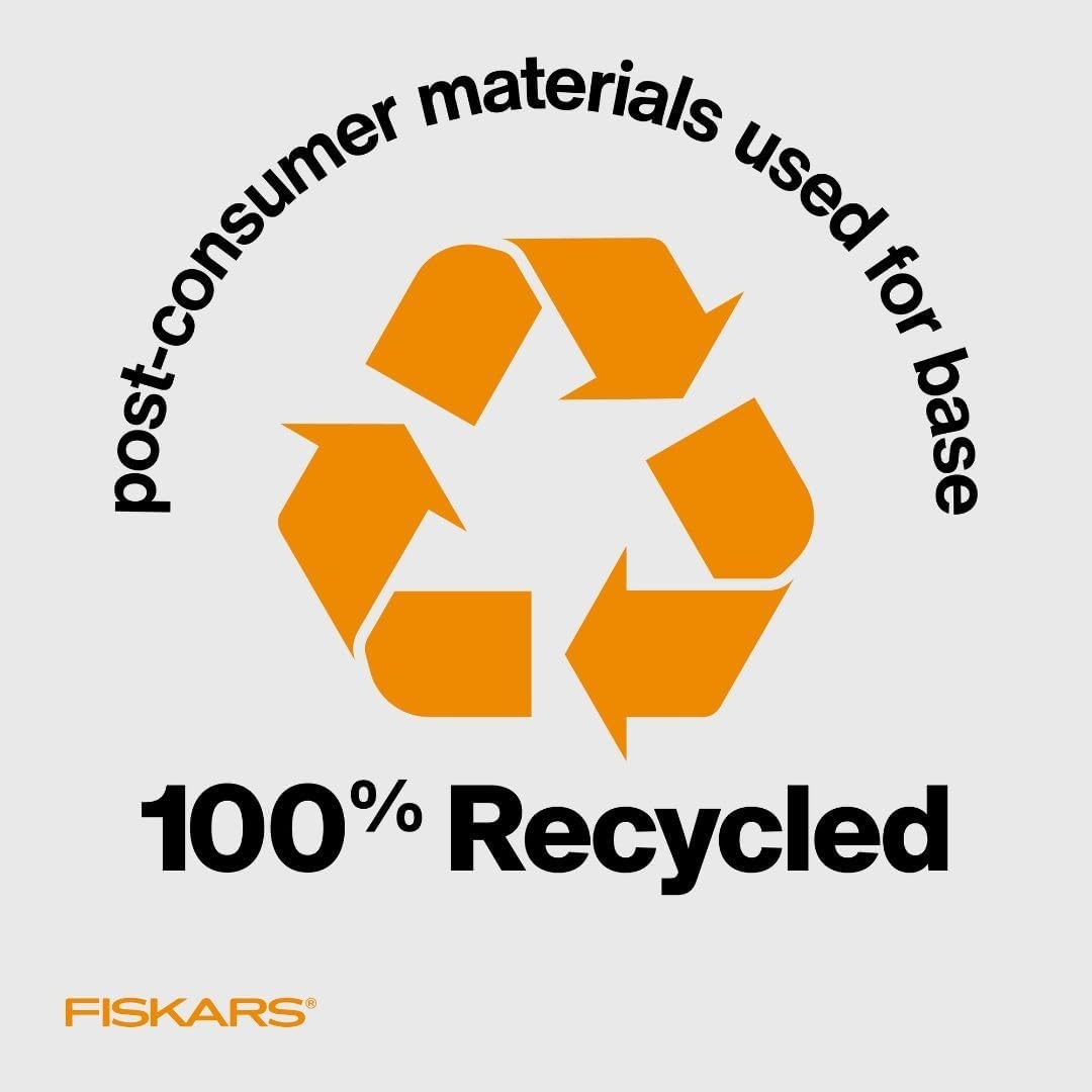 Fiskars Recycled SureCut™ Portable Paper Trimmer – 12 Cut Length – Craft and Office Paper Cutter with Grid Lines – Black