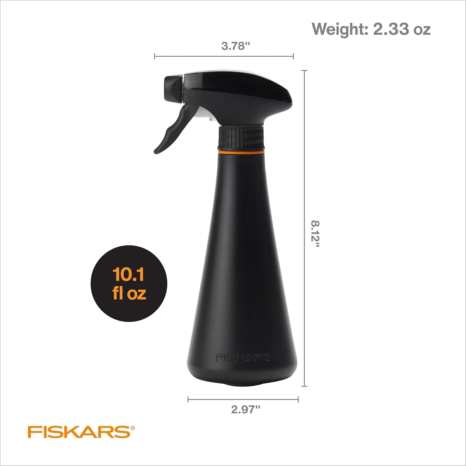 Fiskars Glass Watering Can for Indoor Plants, Small Pitcher for Succulents & Herbs, Easy Fill Top Design and Mess Free Pouring with Narrow Spout for House Plants, Modern Decor Style, 17 oz, Clear(Mister)