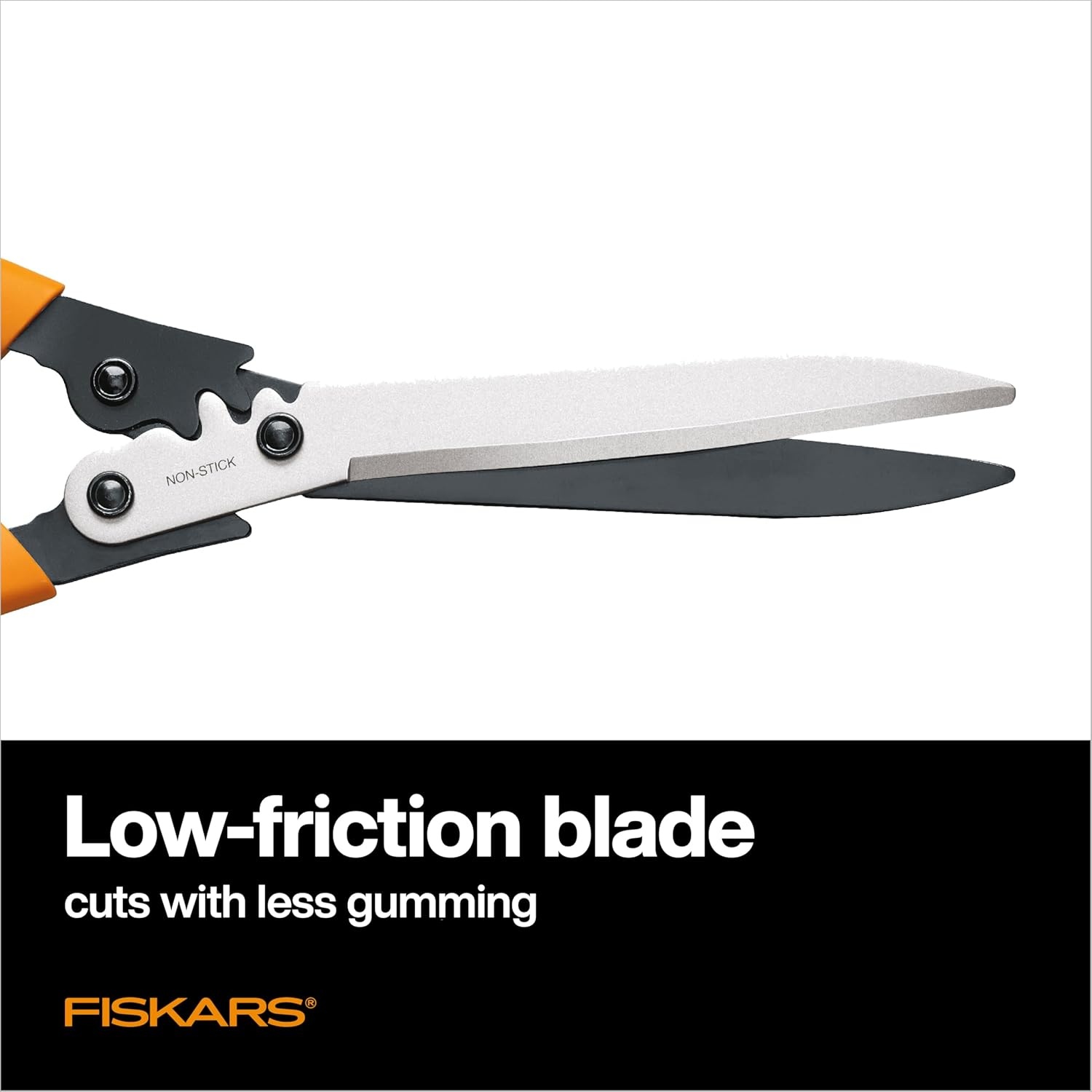 Fiskars DualAction Hedge Shears, 2-in-1 Fast Trimming & PowerCut Hedge Trimmer, Precision-Ground Steel Blades for Clean Cuts, Shock-Absorbing Bumpers & SoftGrip Handles for Comfort(PowerGear2 Shock Absorbing 23 in)