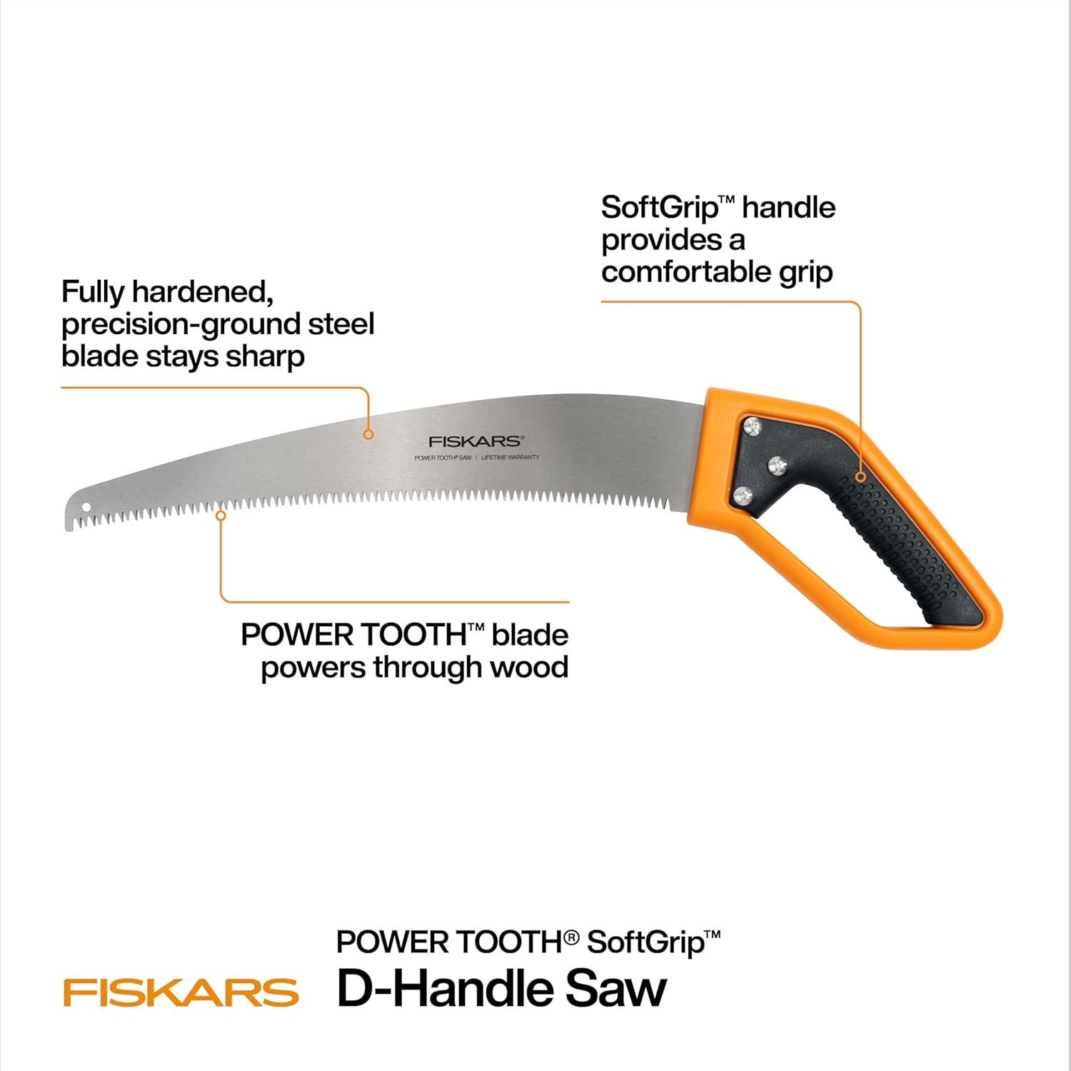 Fiskars Pruning Saw, Gifts for Dad, Tree Cutting Saw with Handle, 15″, Black