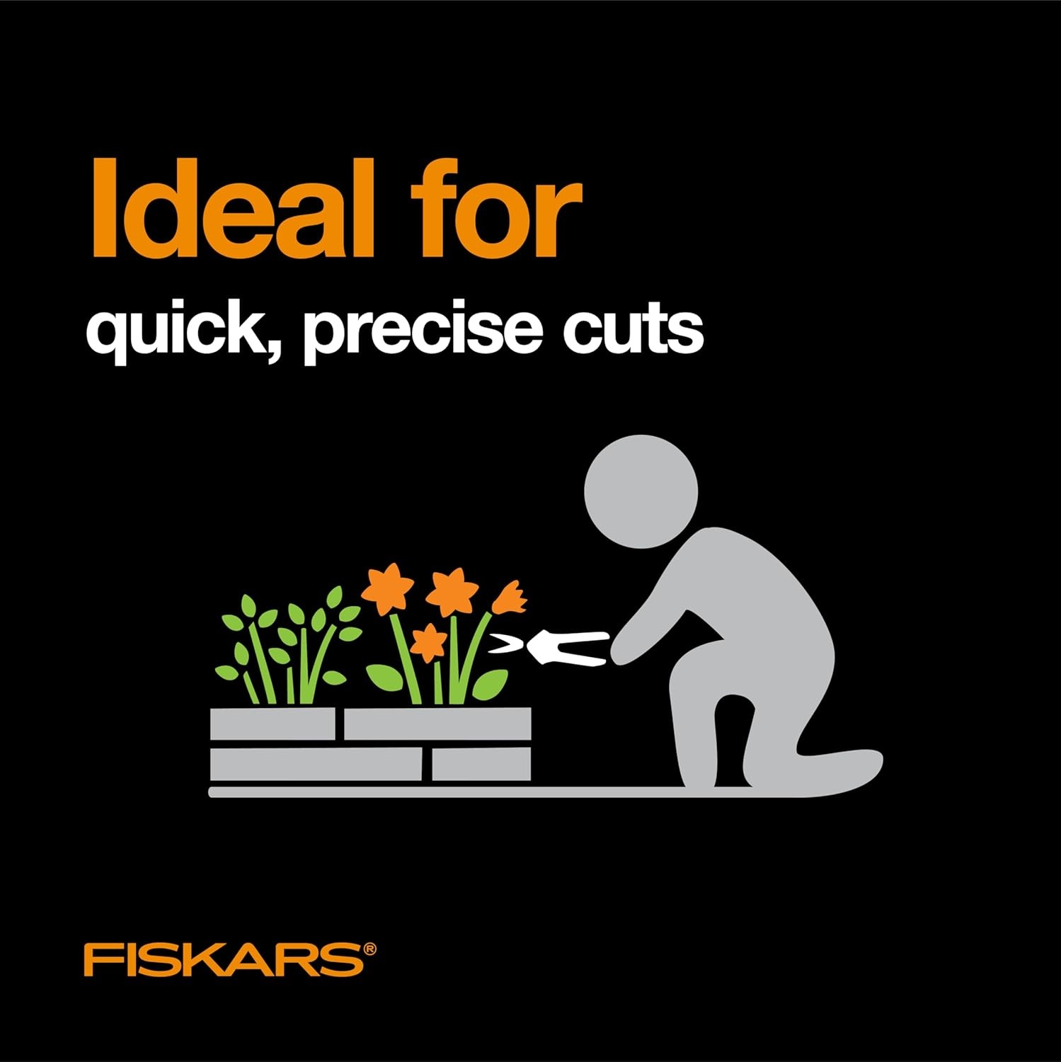 Fiskars 6″ Pruning Scissors for Flowers, Buds, Weeds and Small Plants, Garden Snips with Resin Resistant Nonstick Stainless Steel Blades, Gardening Trimmers with Comfortable Handle(Pruning Snips (Non Stick 2 Pack))