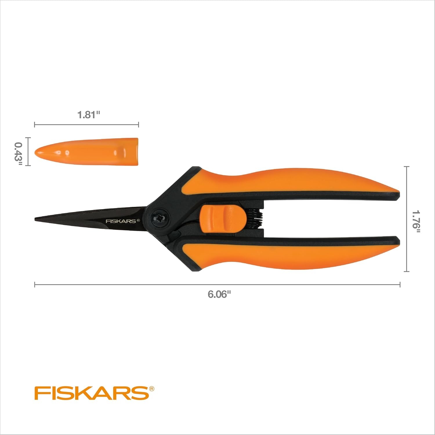 Fiskars 6″ Pruning Scissors for Flowers, Buds, Weeds and Small Plants, Garden Snips with Resin Resistant Nonstick Stainless Steel Blades, Gardening Trimmers with Comfortable Handle(Pruning Snips (Non Stick 2 Pack))