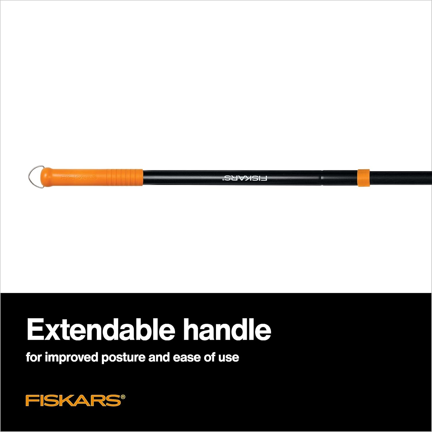 Fiskars 40″ Steel Tiller, Long Handle Hand Tiller for Gardening, Garden Tool(Rotary Cultivator)