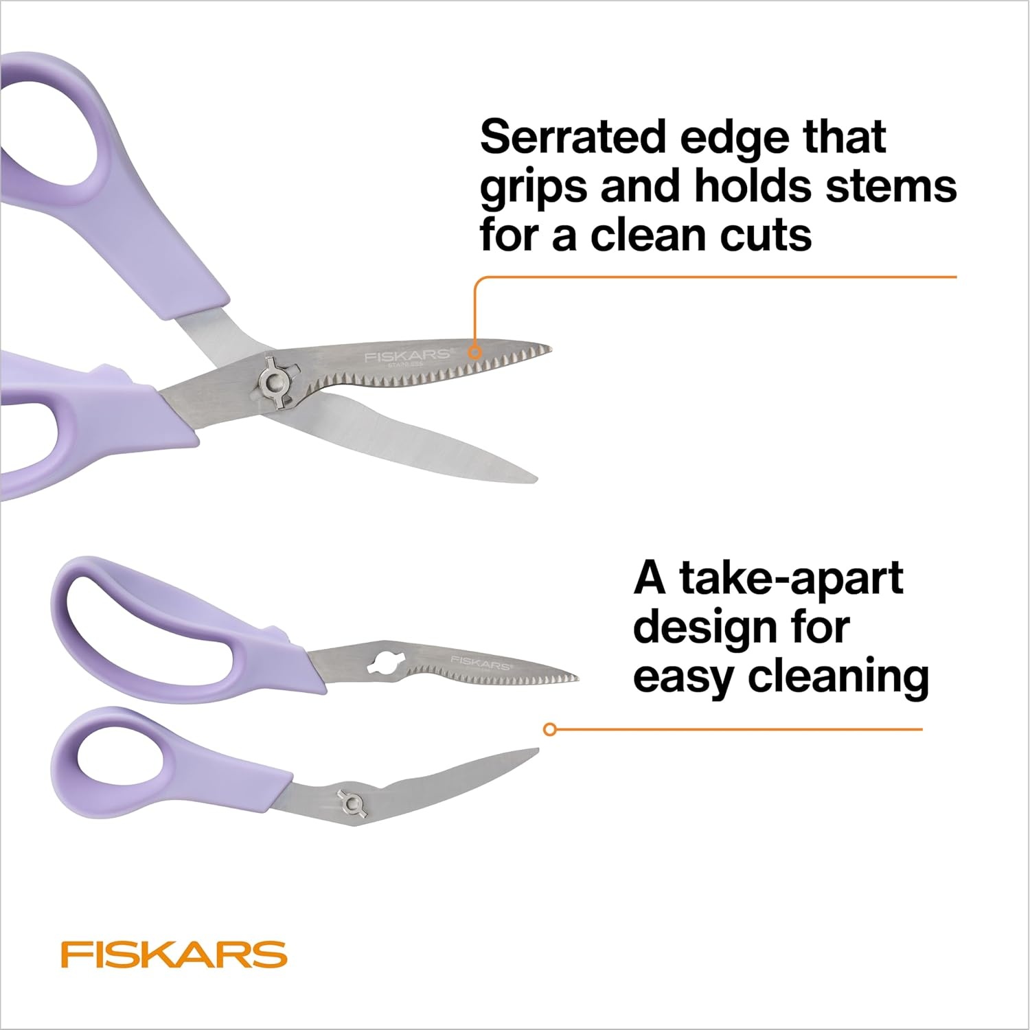 Fiskars 2-Piece Pruning & Veggie Shears Set, Explore Collection Garden Tool Kit, Bypass Pruner for Light Trimming, Vegetable Shears with Serrated Stainless Steel Blades for Harvesting Flowers & Herbs(Pruner & Veggie Shears Set)