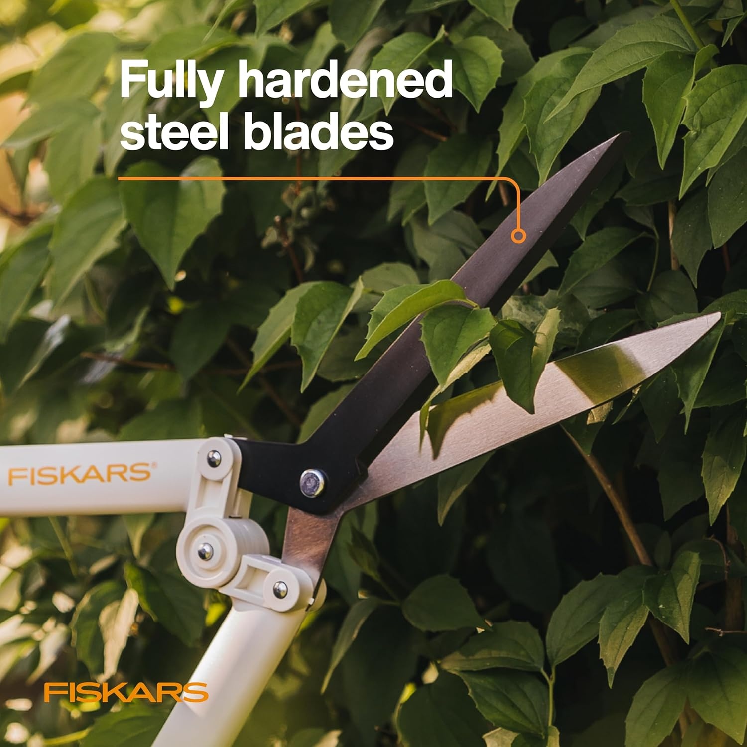 Fiskars PowerGear Lopper, Lightweight Anvil Garden Tool, White(Hedge Shears)