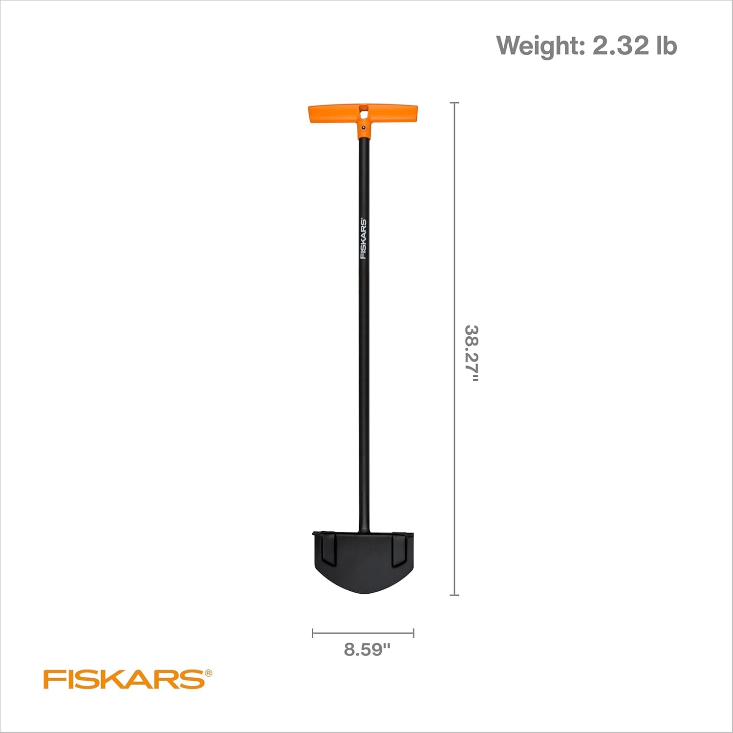 Fiskars 40″ Steel Tiller, Long Handle Hand Tiller for Gardening, Garden Tool(Edger)