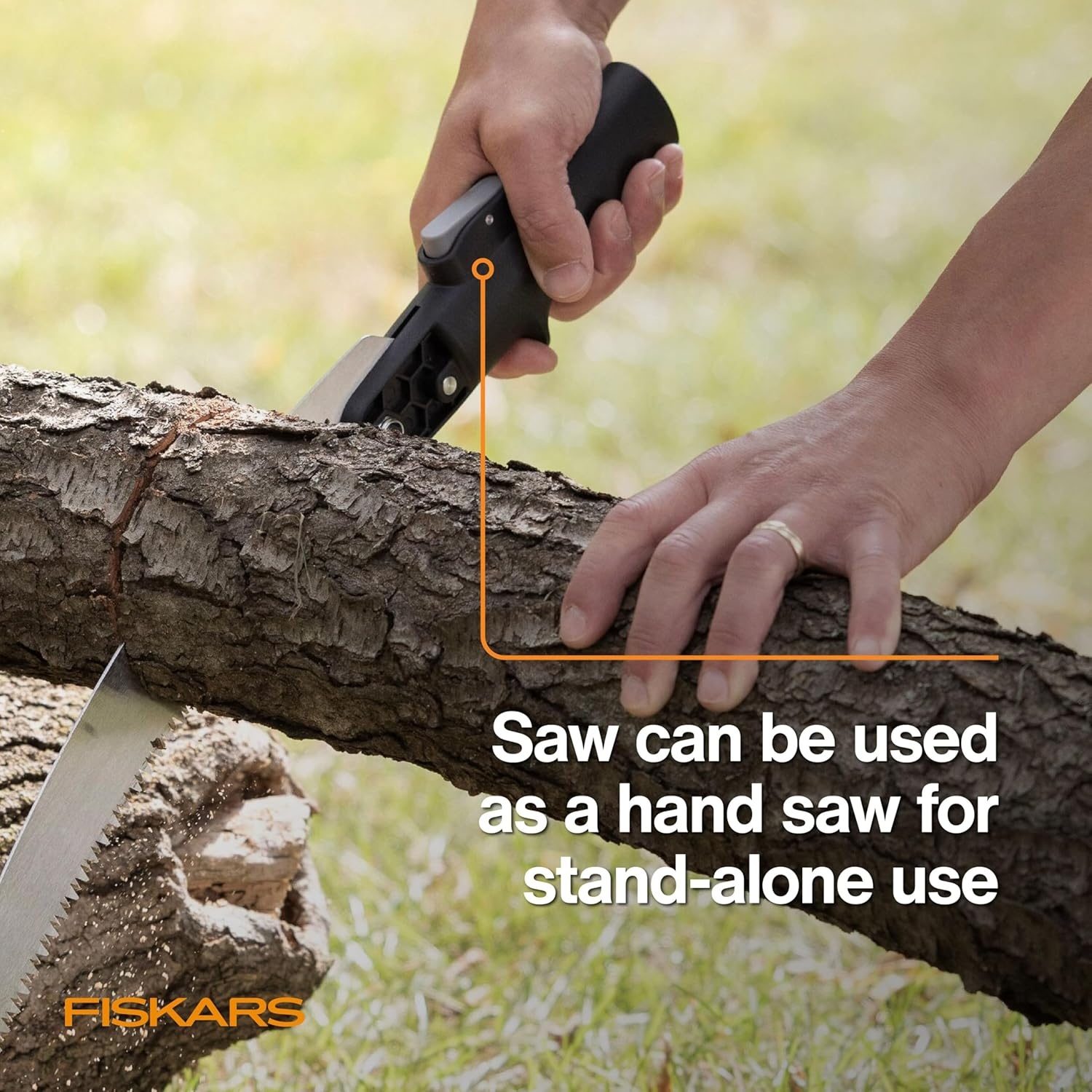Fiskars XtendControl 12′ Tree Pruner with 15″ X1 Triple-Grind Saw, Two 3-6 Ft Extension Poles for Overhead Branch Trimming, Lightweight Aluminum Pole Saw with Secure Double-Locking System, Orange(14′ X2 Hook Bill Saw)
