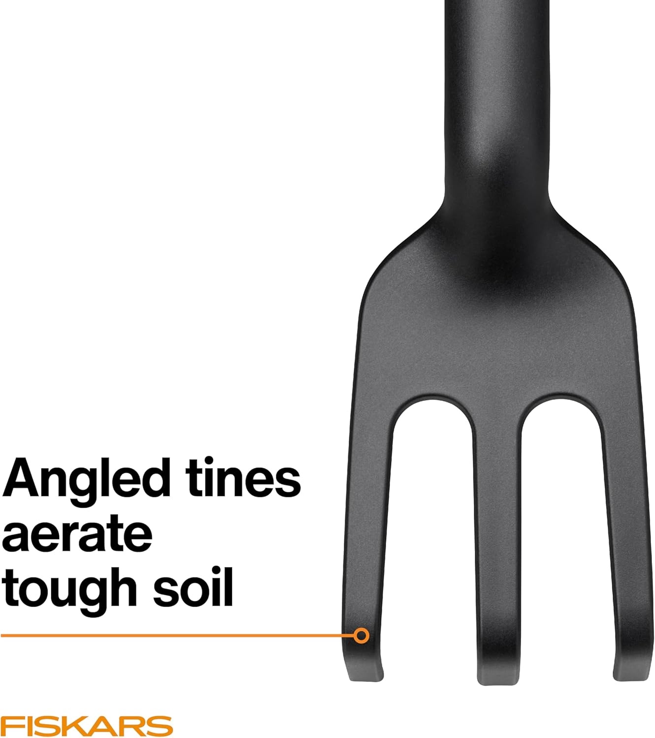 Fiskars Eco Cultivator Hoe with Dual-Function Design, Tapered Blade, Cultivator Tines, Ergonomic Handle, and UV-Resistant Build for Soil Care(Eco Cultivator)