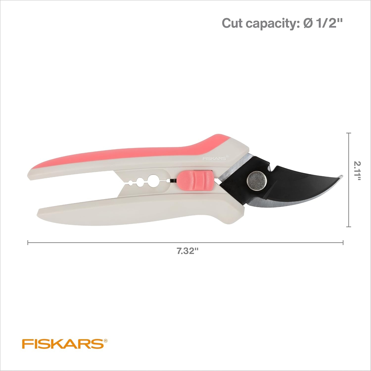 Fiskars Floral Pruning Shears, Gardening Gifts for Women, Plant Cutting Scissors for Deadheading, Rose Petal Pink(Spring Bloom Light Pink)