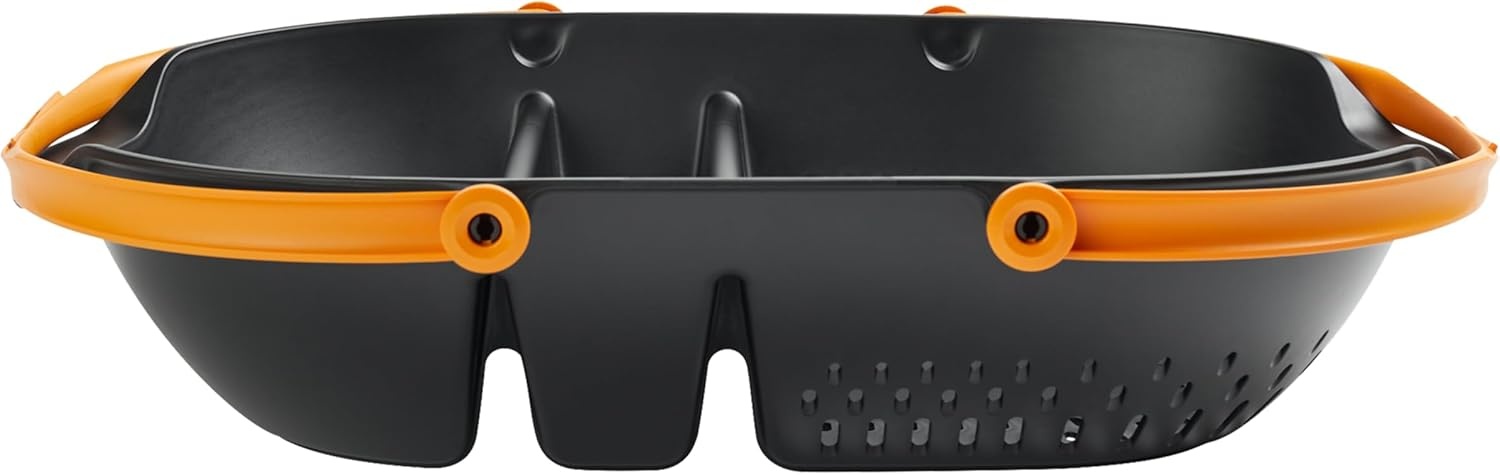 Fiskars Garden Harvest Basket – Container for Gardening and Harvesting with Tool Caddy – Harvesting Basket Doubles as a Colander for Vegetables and Fruits – Garden Accessories