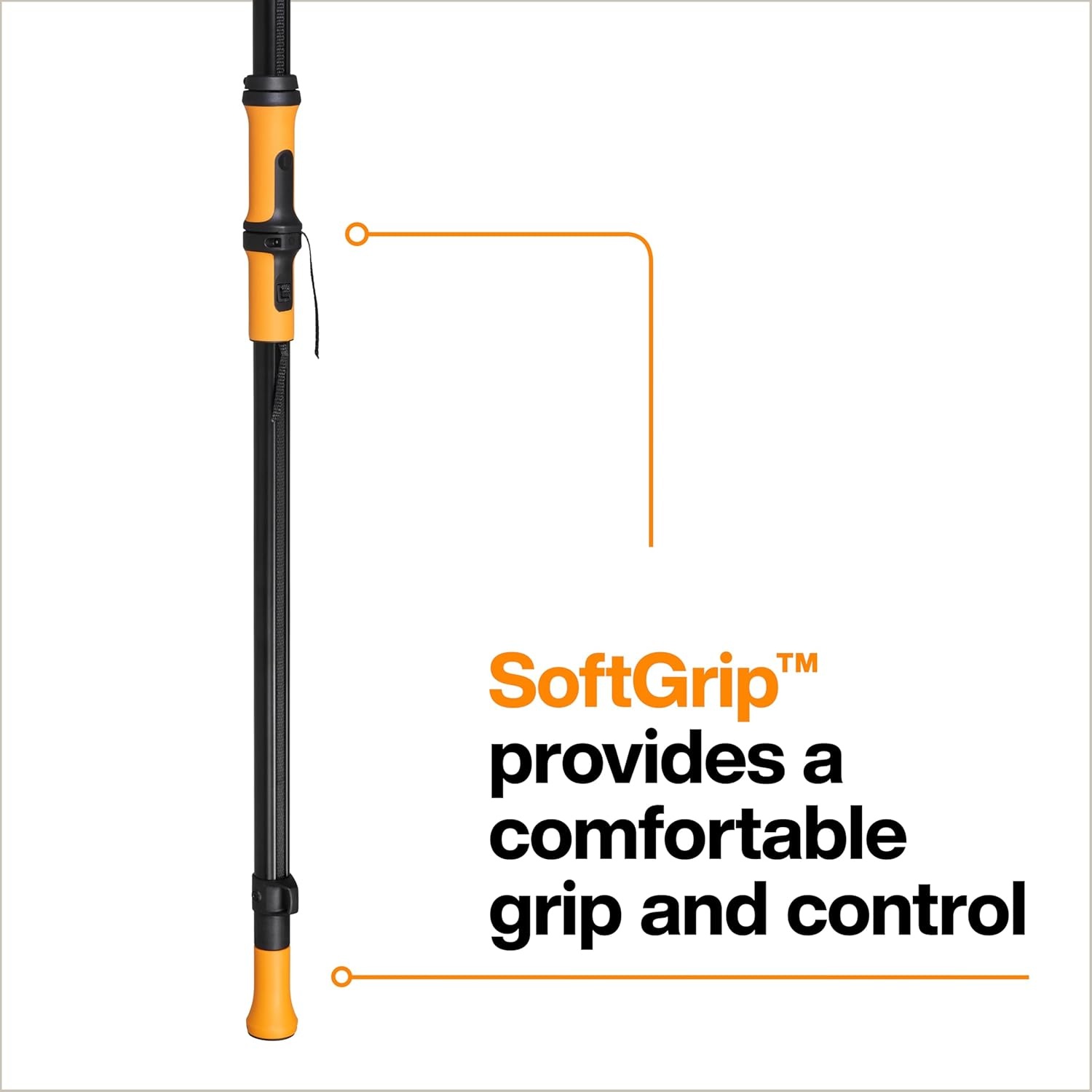Fiskars 7ft-14ft Power-Lever Extendable Pole Saw and Tree Pruner, Lawn and Garden Tools, Black/Orange(8-13 ft DualAction)