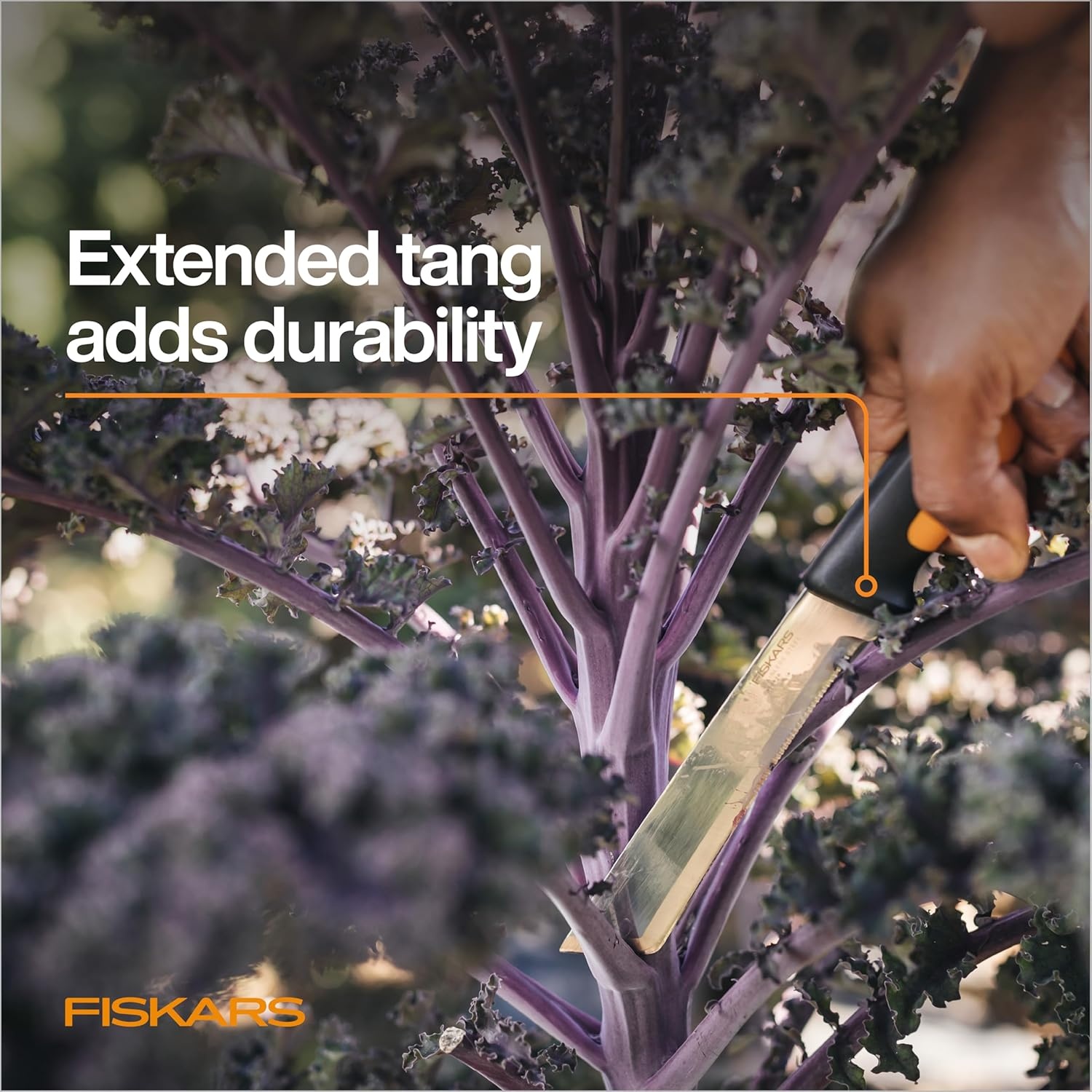 Fiskars Hori Hori Garden Knife with Sheath, Multi-Purpose Heavy Duty Gardening Hand Tool for Weeding, Planting, Digging with Hanging Hole(6″)
