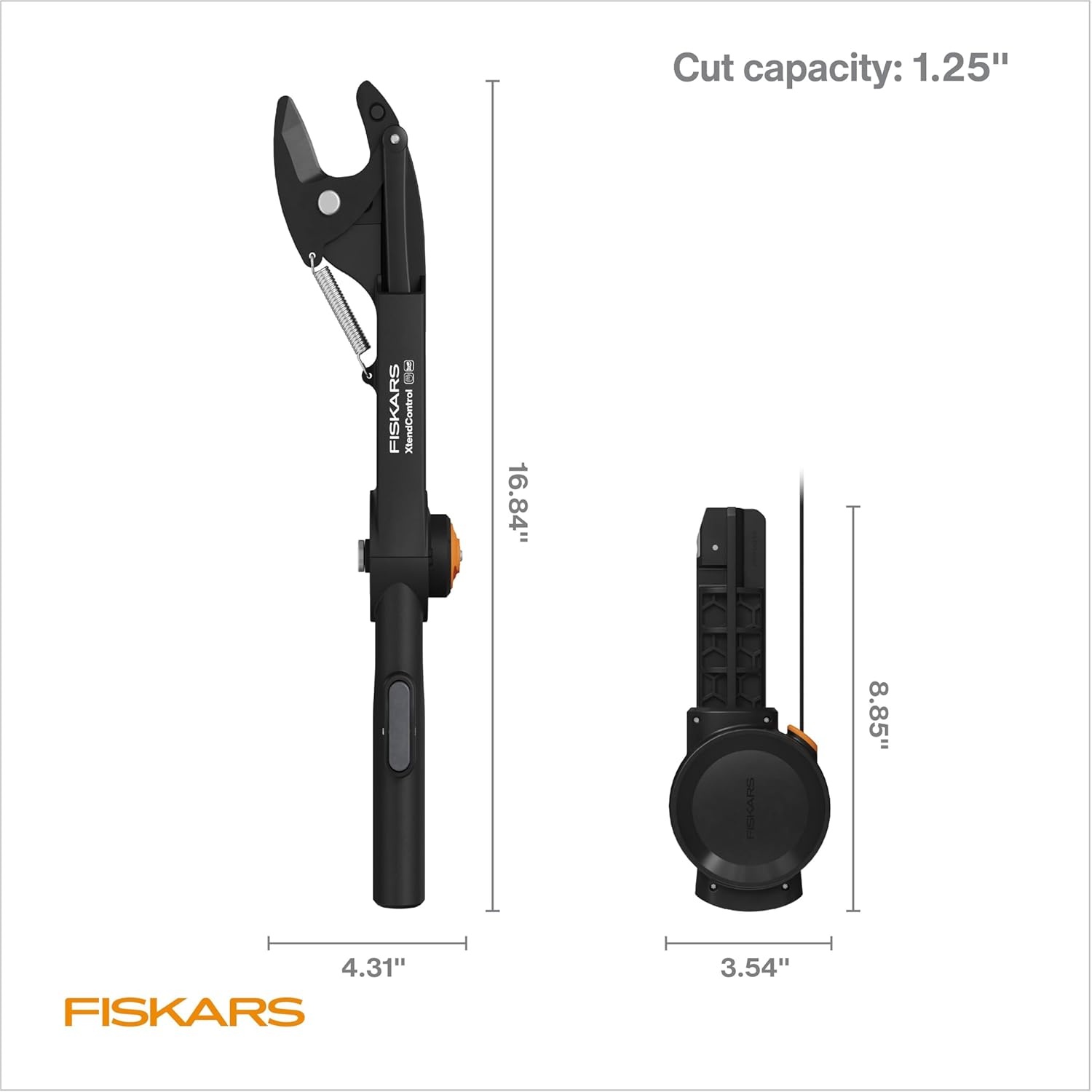 Fiskars XtendControl Pruning Head and Cord Reel with Linear Double-Pulley System, Quick-Adjust Pull-Cord Handle, Compatible with XtendControl Extension Poles (Pole Not Included)