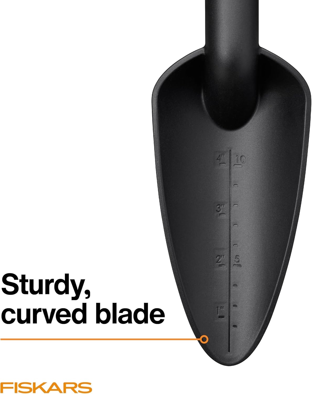 Fiskars Eco Cultivator Hoe with Dual-Function Design, Tapered Blade, Cultivator Tines, Ergonomic Handle, and UV-Resistant Build for Soil Care(Eco Trowel)