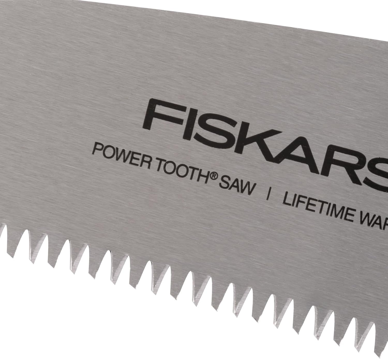 Fiskars 15 PowerTooth D-Handle Saw with Razor-Sharp Stainless Steel blade, Ergonomic SoftGrip Handle for Comfort and Control, Heavy-Duty Hand Saw