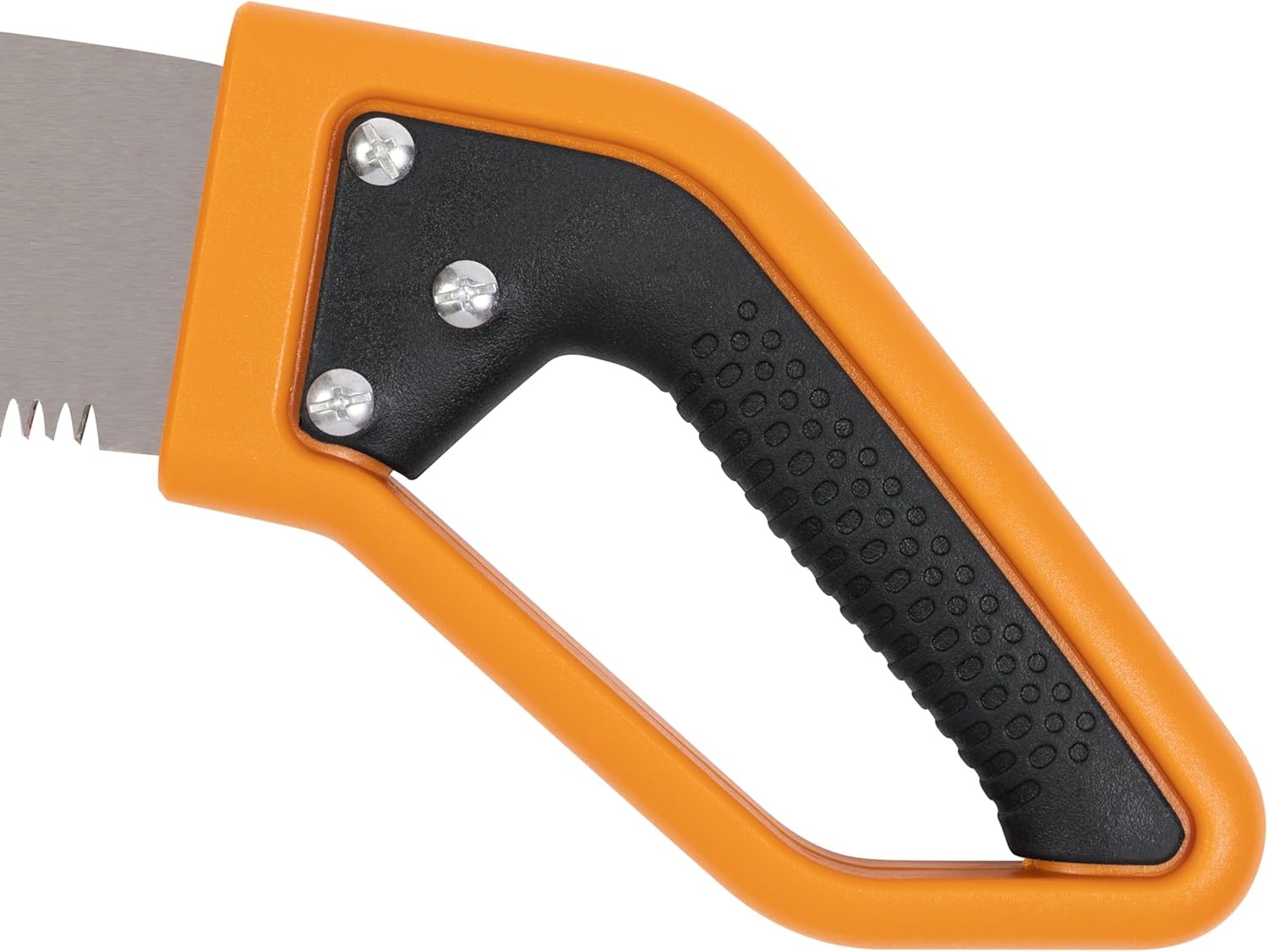 Fiskars 15 PowerTooth D-Handle Saw with Razor-Sharp Stainless Steel blade, Ergonomic SoftGrip Handle for Comfort and Control, Heavy-Duty Hand Saw
