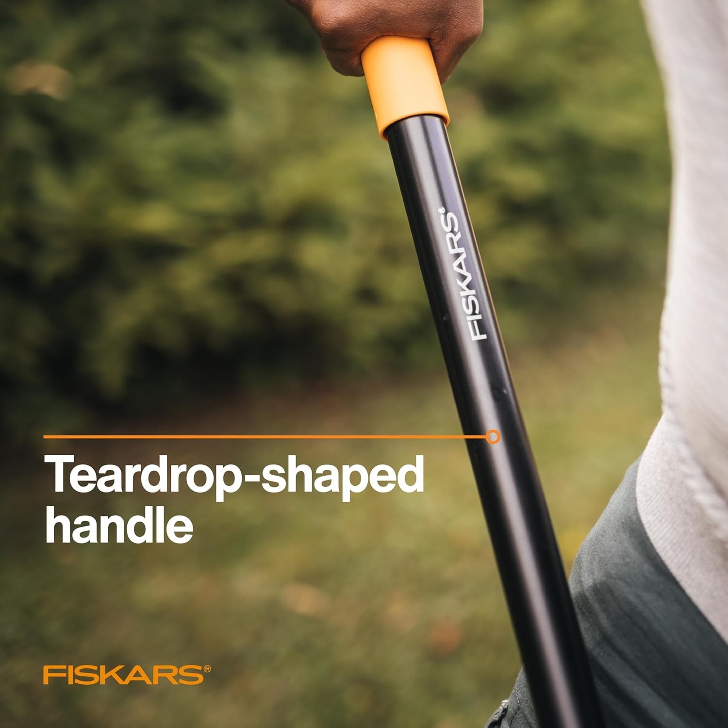 Fiskars Garden Shovel for Digging, Heavy Duty Steel Gardening Tool with Straight Handle(Digging Shovel – Black/Straight Handle)
