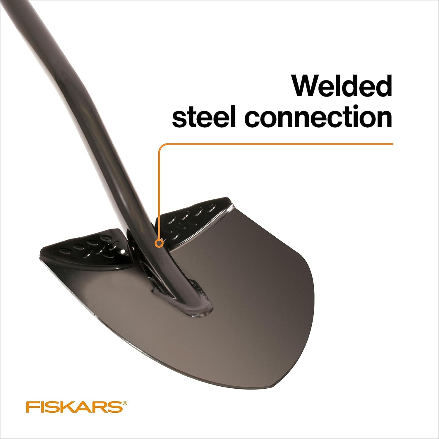 Fiskars Garden Shovel for Digging, Heavy Duty Steel Gardening Tool with Straight Handle(Digging Shovel – Black/Straight Handle)